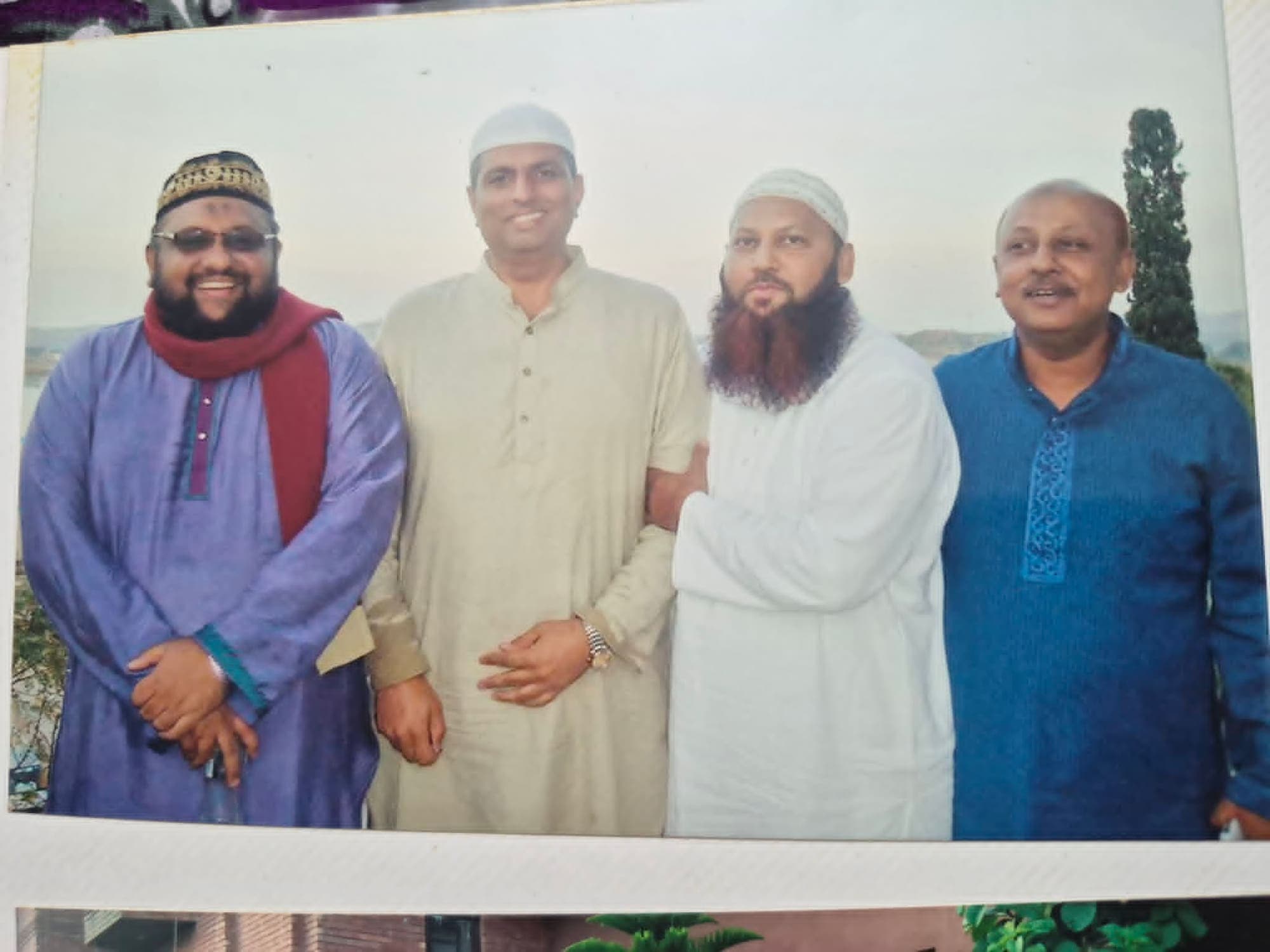 With followers and guests